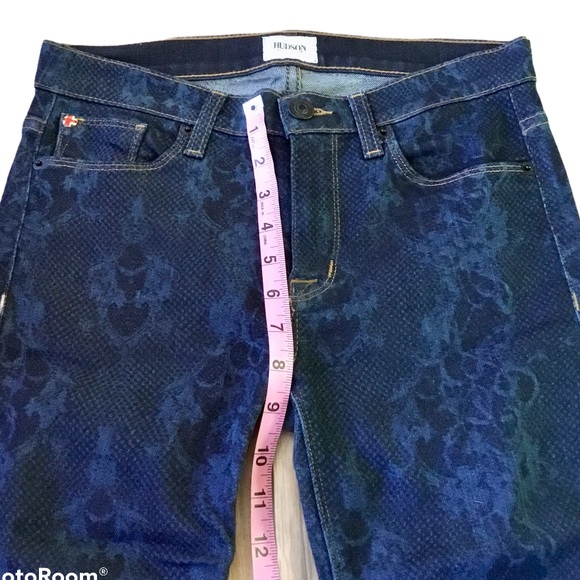 Hudson Nico Super Skinny Mid Rise Printed Jeans - Picture 3 of 6